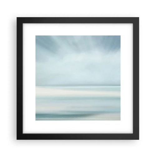 Plakat i sort ramme - Fred hele vejen til horisonten - 30x30 cm