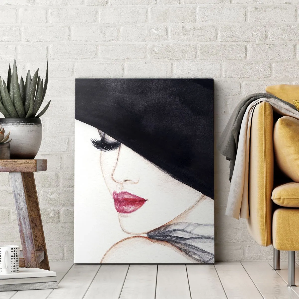 Lærredstryk - Billede på lærred - Elegance og sensualitet - 50x70 cm