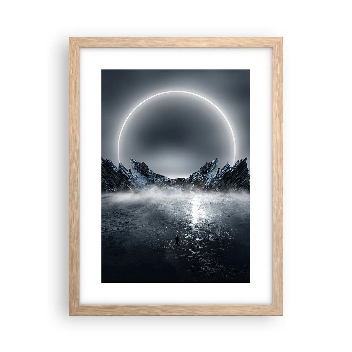 Plakat i ramme af lyst egetræ - En finale på en historie - 30x40 cm