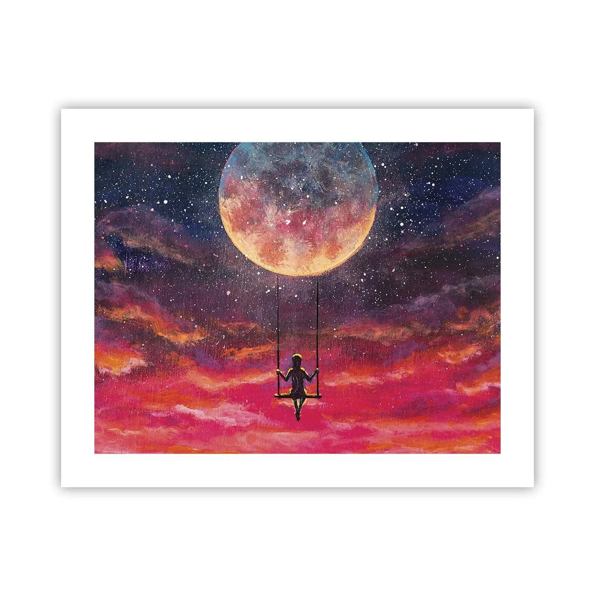 Plakat - Glæd dig i skyerne - 50x40 cm