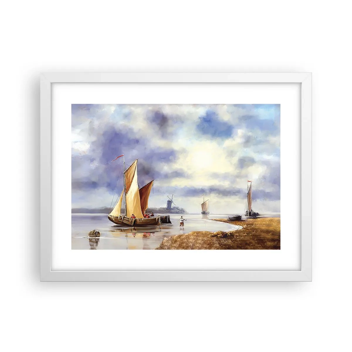 Plakat i hvid ramme - Sømændenes tilbagevenden - 40x30 cm