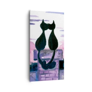 Lærredstryk - Billede på lærred - Rendez-vous under månen - 65x120 cm