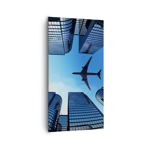 Lærredstryk - Billede på lærred - Udsigt fra glasslugten - 65x120 cm