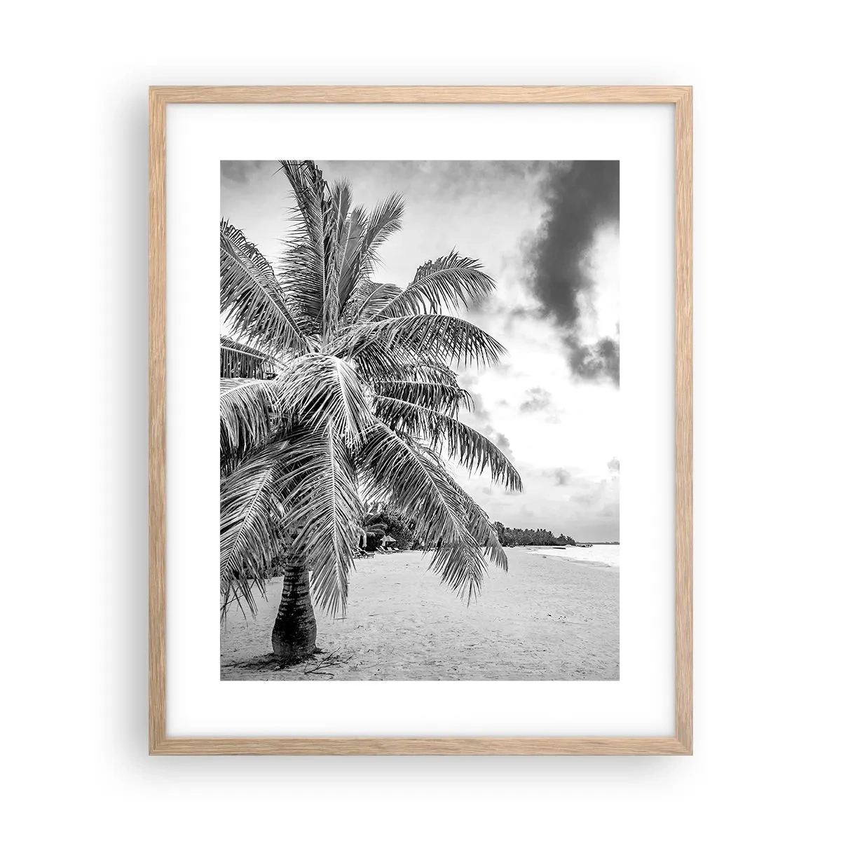 Plakat i ramme af lyst egetræ - Når du længes efter ensomhed.... - 40x50 cm