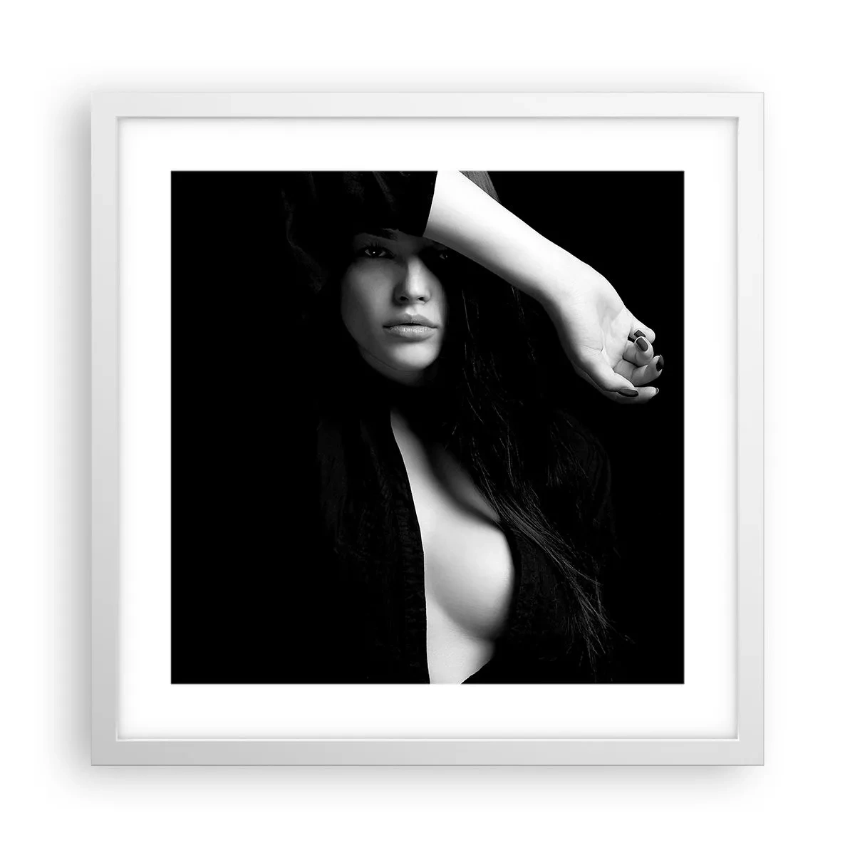 Plakat i hvid ramme - Forførelsens skole - 40x40 cm