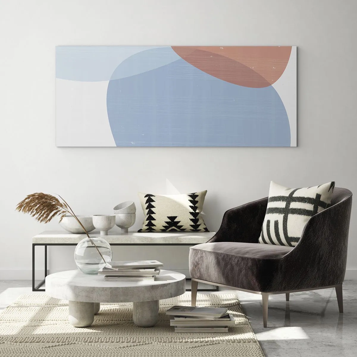 Billede på glas - Pastelfarvede relationer - 160x50 cm