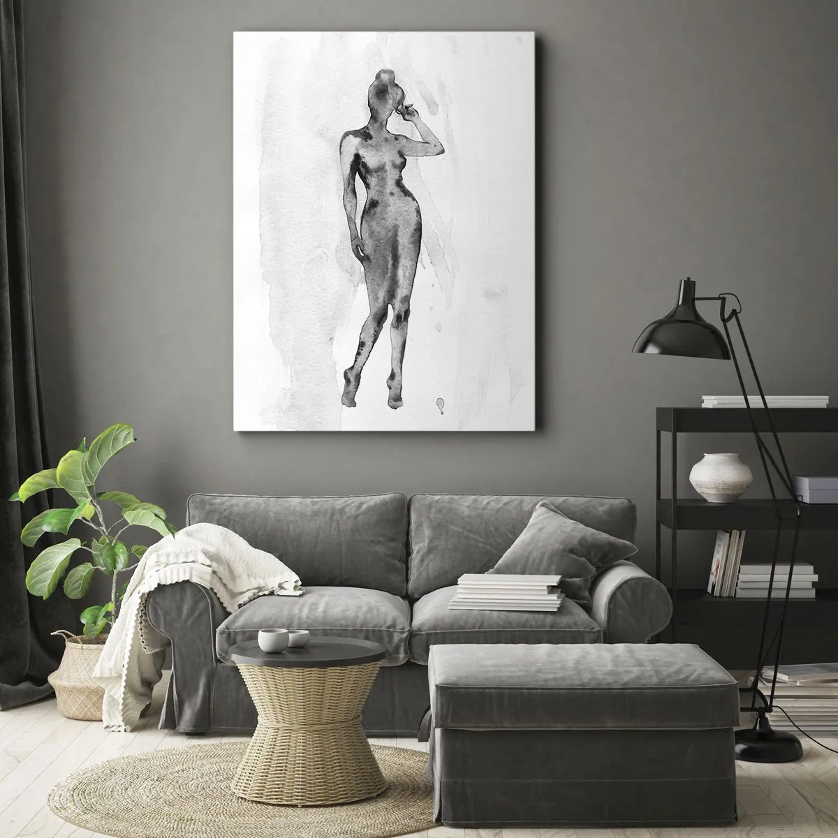 Lærredstryk - Billede på lærred - En undersøgelse af idealet om kvindelighed - 50x70 cm
