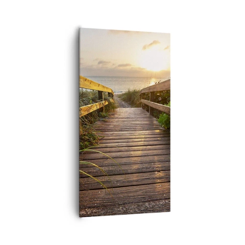 Lærredstryk - Billede på lærred - Og direkte til kysten - 65x120 cm