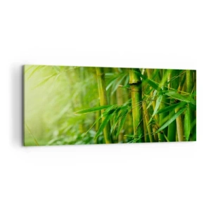 Lærredstryk - Billede på lærred - Lær selve det grønne at kende - 100x40 cm