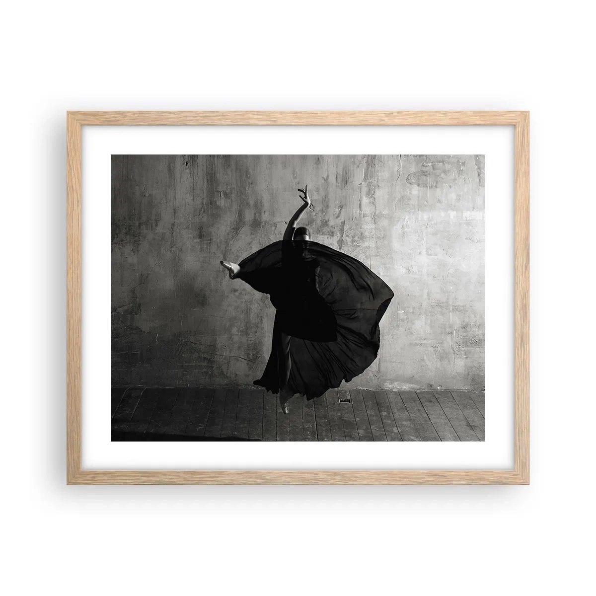Plakat i ramme af lyst egetræ - Passioneret bælte - 50x40 cm