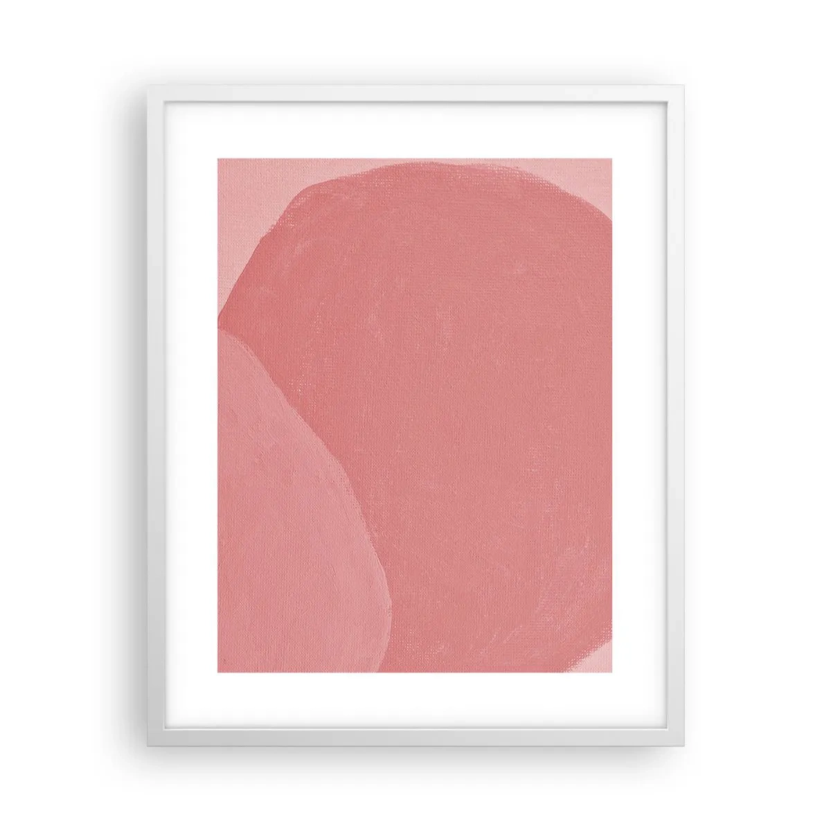 Plakat i hvid ramme - Organisk komposition i pink - 40x50 cm