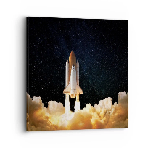 Lærredstryk - Billede på lærred - Ad astra! - 40x40 cm