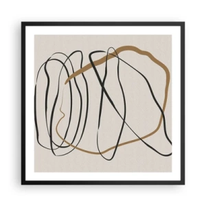 Plakat i sort ramme - Komposition - dans i besiddelse - 60x60 cm