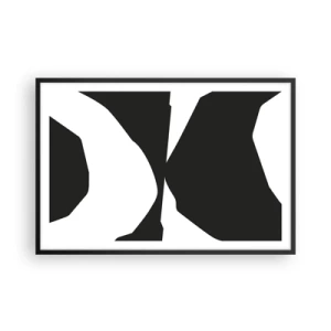 Plakat i sort ramme - Positiv-negativ - 91x61 cm