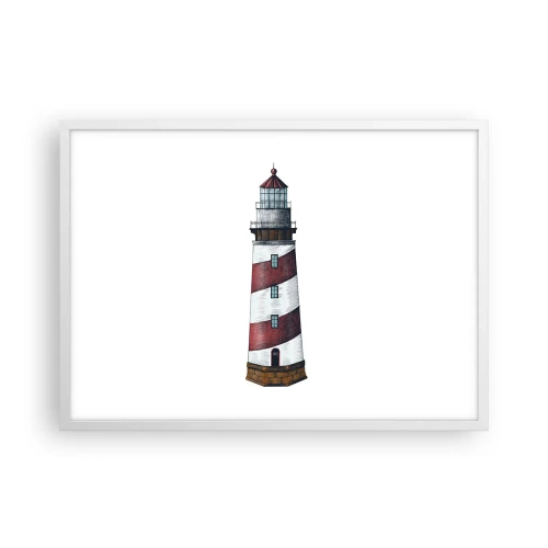 Plakat i hvid ramme - Altid på vagt - 70x50 cm