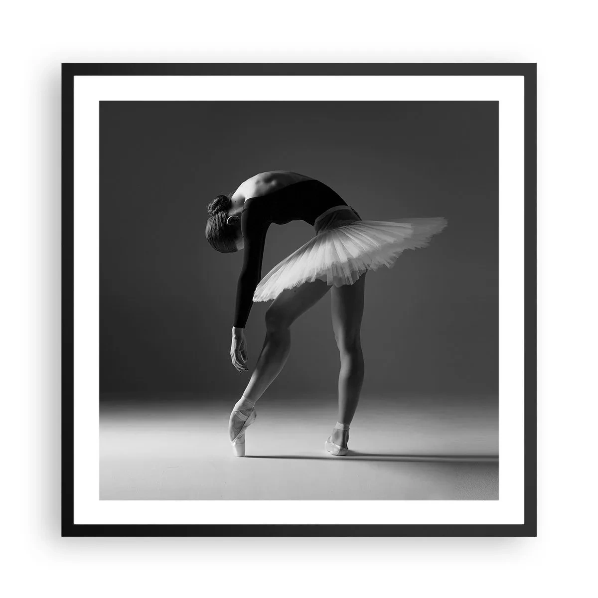 Plakat i sort ramme - Bella balerina - 60x60 cm
