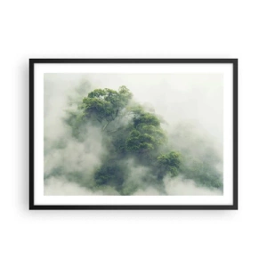 Plakat i sort ramme - Pakket ind i tåge - 70x50 cm