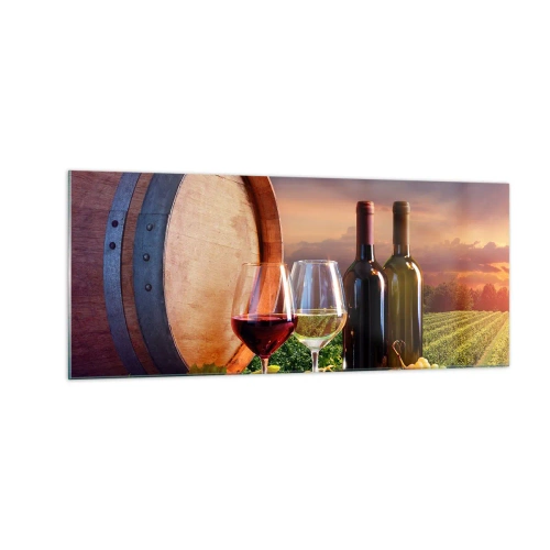 Billede på glas - Livet har smag her - 100x40 cm