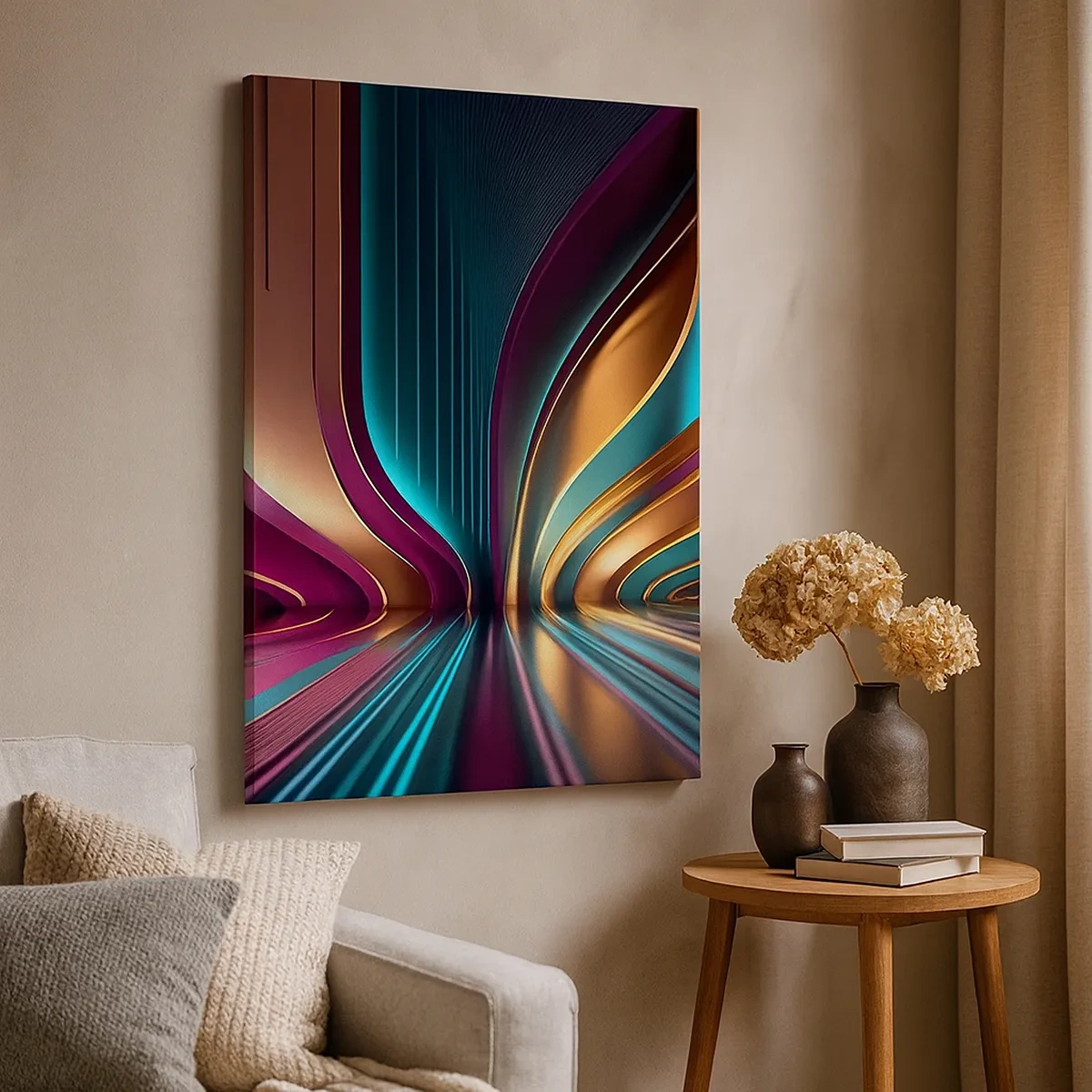 Lærredstryk - Billede på lærred - Lysets arkitektur - 50x70 cm