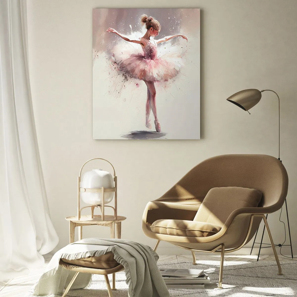 Billede på glas - Som en ung fugl - 70x100 cm