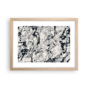 Plakat i ramme af lyst egetræ - Modsætningernes gennemtrængning - 40x30 cm