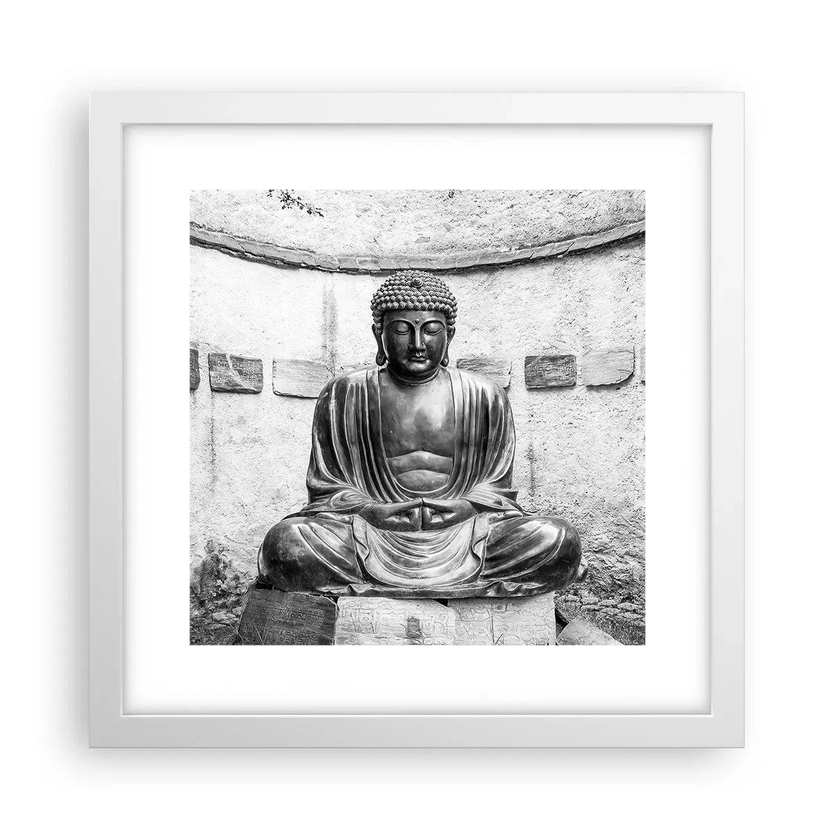 Plakat i hvid ramme - Ved fredens kilde - 30x30 cm