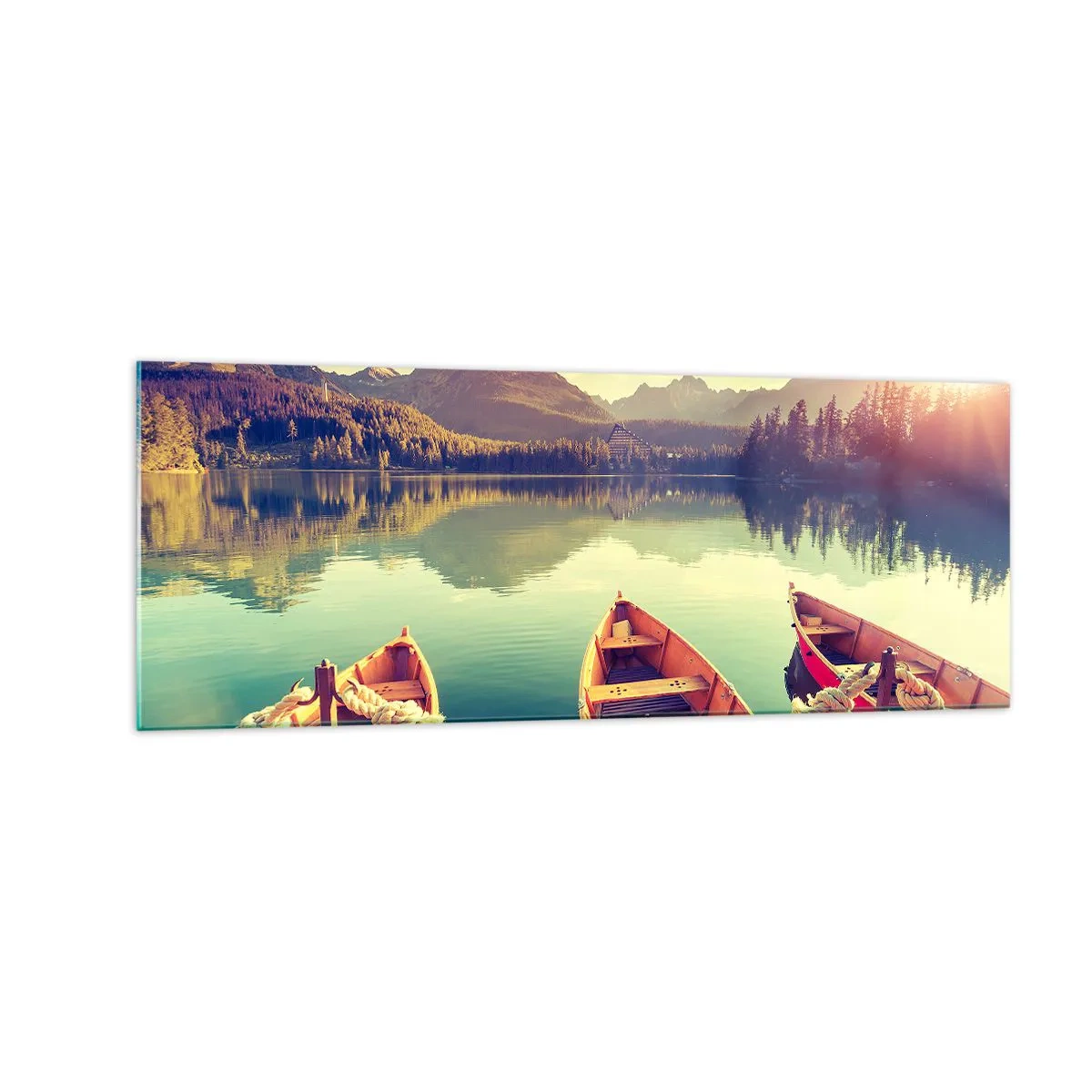 Billede på glas - Lev efter dens love - 140x50 cm