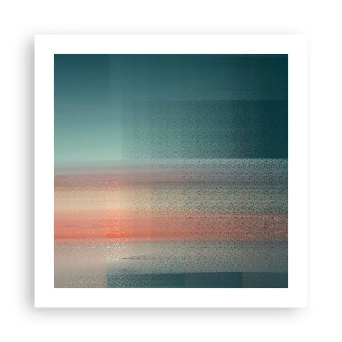 Plakat - Abstraktion: bølger af lys - 50x50 cm