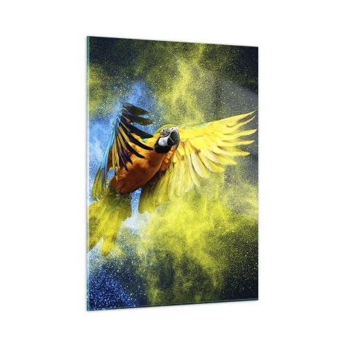 Billede på glas - I det blå-gyldne støv - 50x70 cm