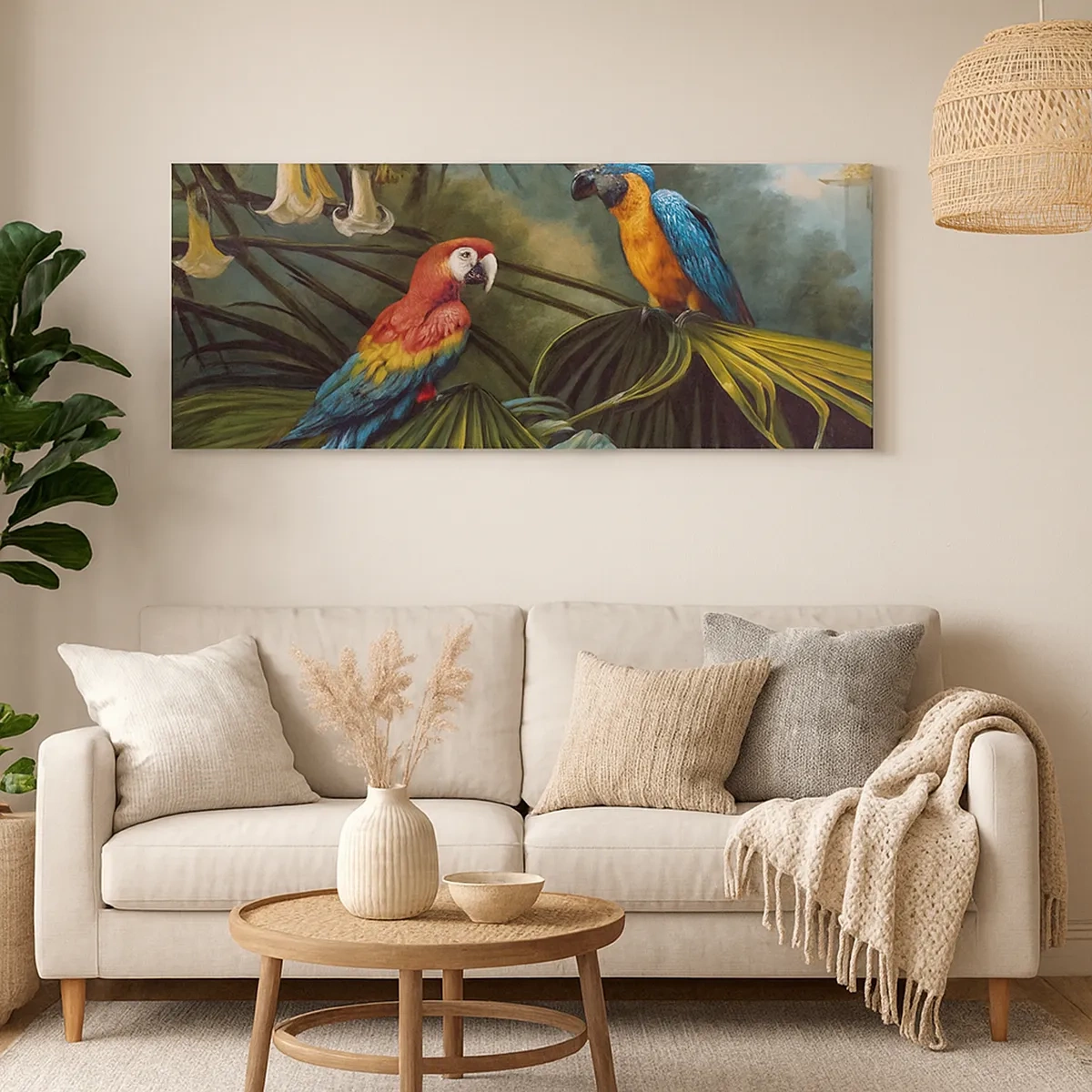 Lærredstryk - Billede på lærred - Romantik i troperne - 30x30 cm