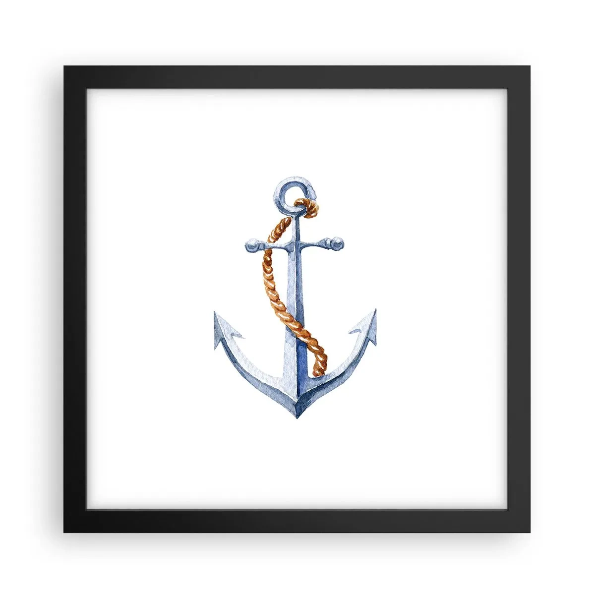 Plakat i sort ramme - Ahoj eventyr! - 30x30 cm