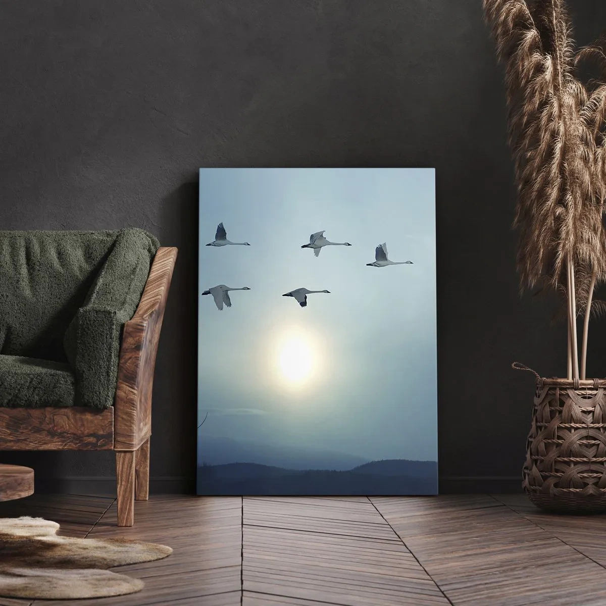 Lærredstryk - Billede på lærred - Farvel til sommeren for et år - 45x80 cm