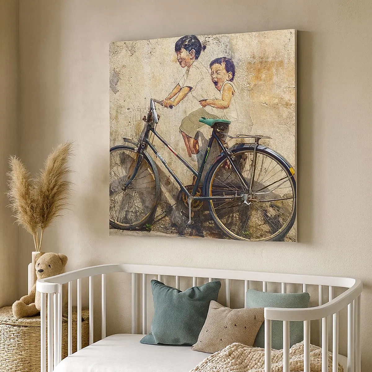 Lærredstryk - Billede på lærred - Sandt eller falsk? - 30x30 cm