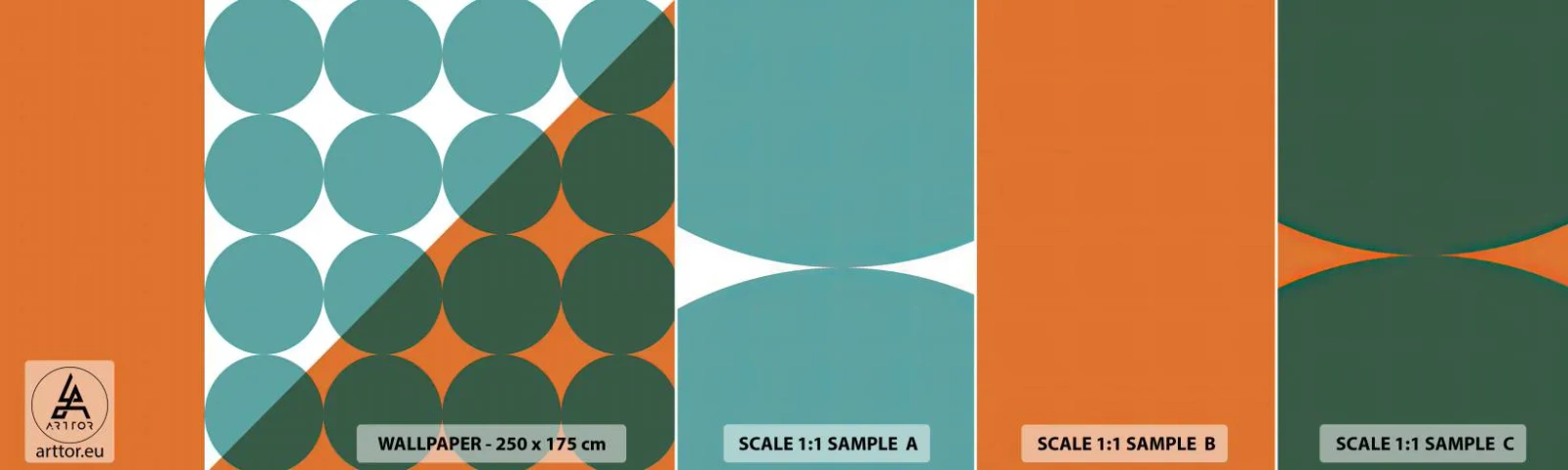 Fototapet Prøve Standard Eco - Op og over - Abstraktion, Stykke, Grafik - 100x30 cm