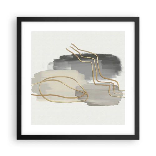 Plakat i sort ramme - Vedholdenhed og bevægelse - 40x40 cm
