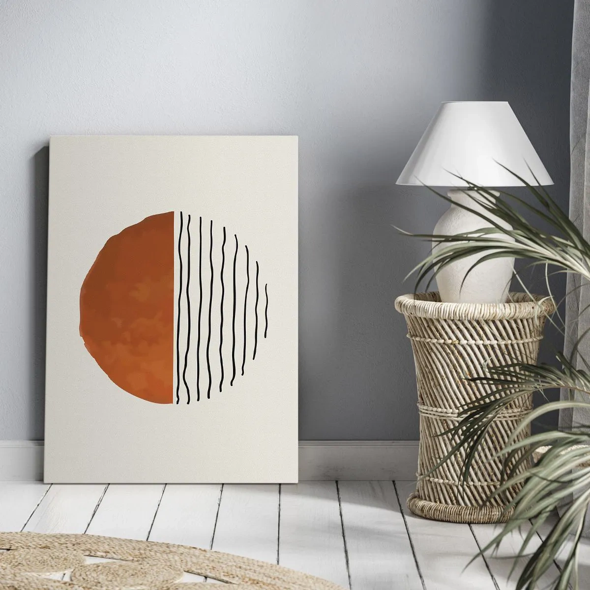 Lærredstryk - Billede på lærred - I en japansk atmosfære - 50x70 cm