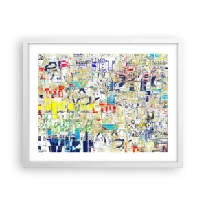 Plakat i hvid ramme - Simpelthen en fryd for øjet - 50x40 cm