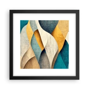 Plakat i sort ramme - Rytme og bølger - 30x30 cm