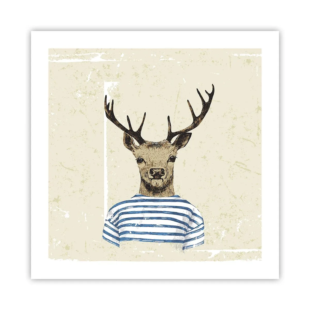 Plakat - Fordi jeg kan lide stribede skjorter! - 50x50 cm