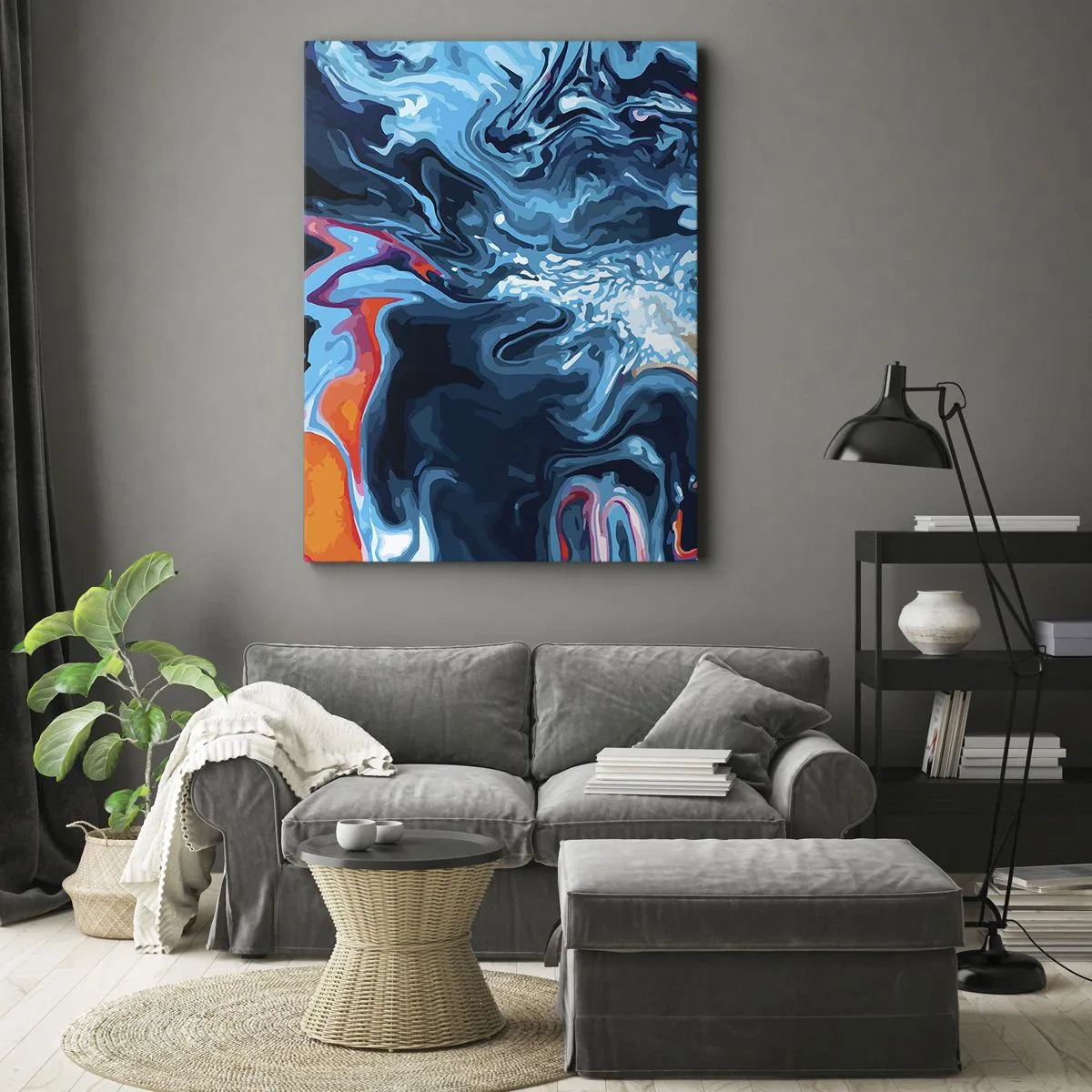 Lærredstryk - Billede på lærred - En rejse ind i himlen - 50x70 cm