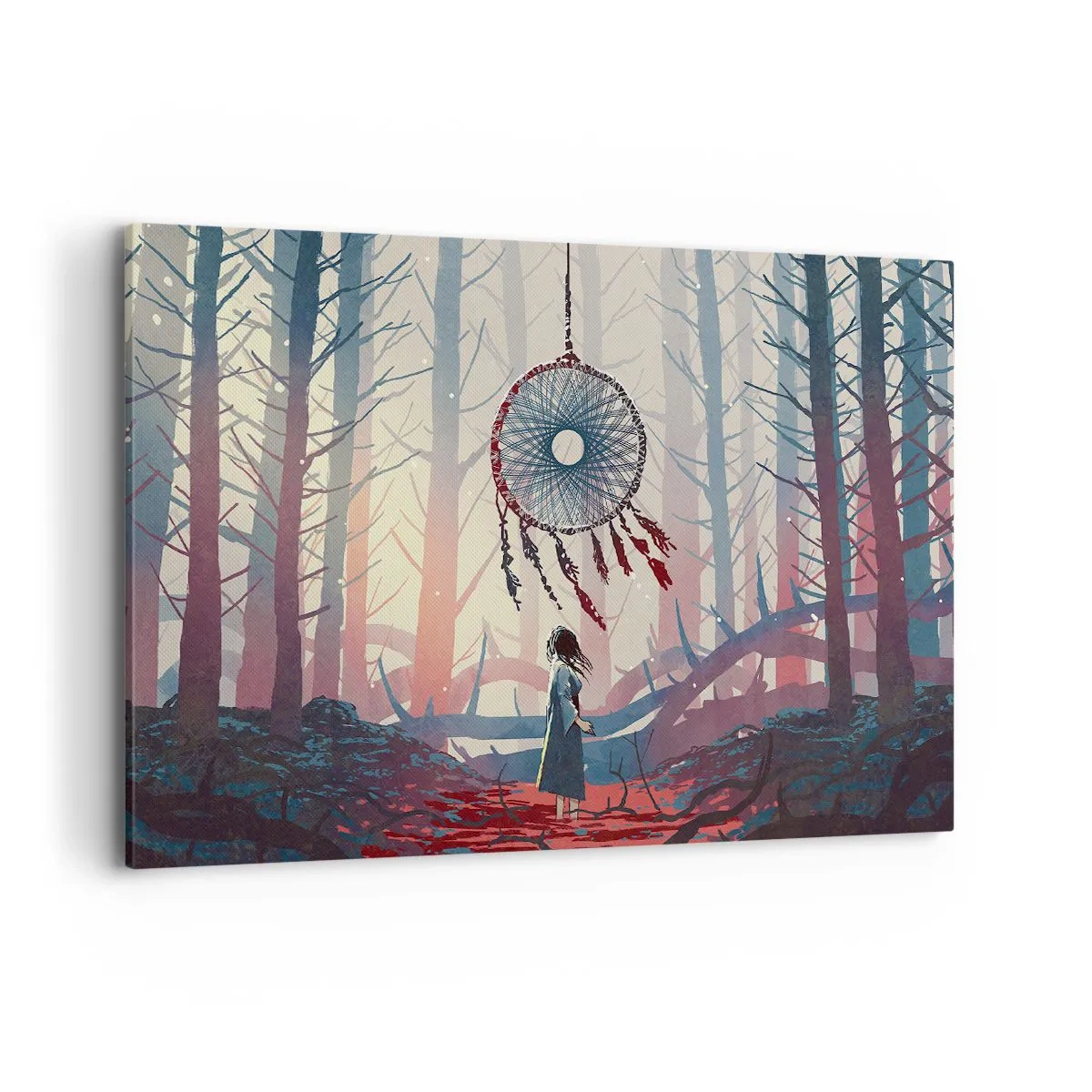 Lærredstryk - Billede på lærred - Det hemmelige ritual for lykke - 120x80 cm