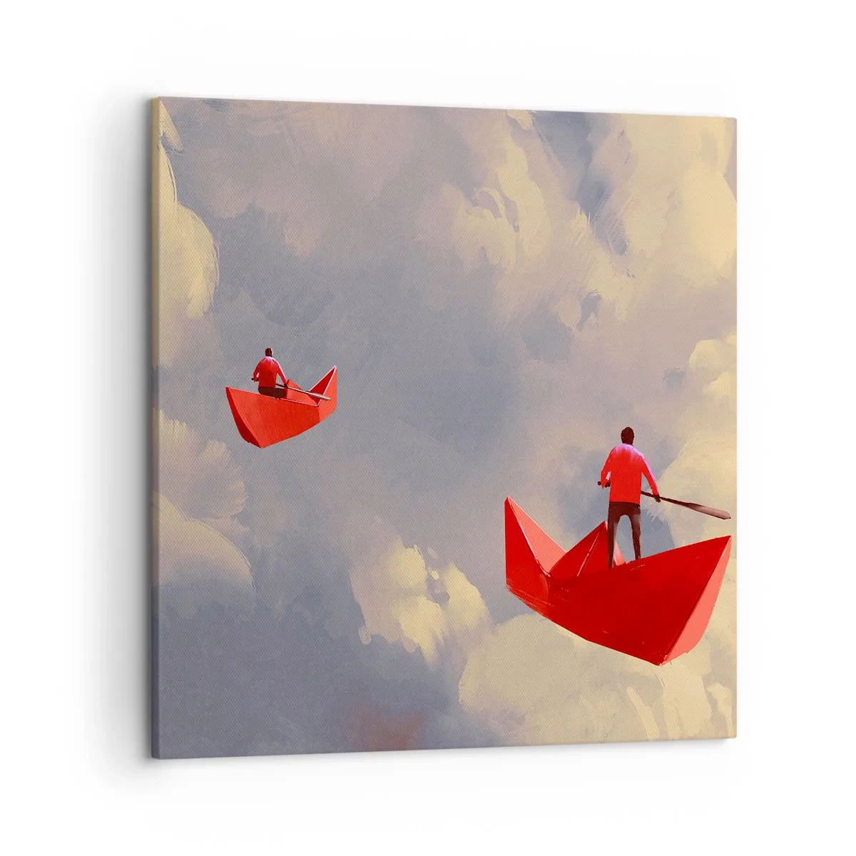 Lærredstryk - Billede på lærred - Drømmernes ekspedition - 50x50 cm