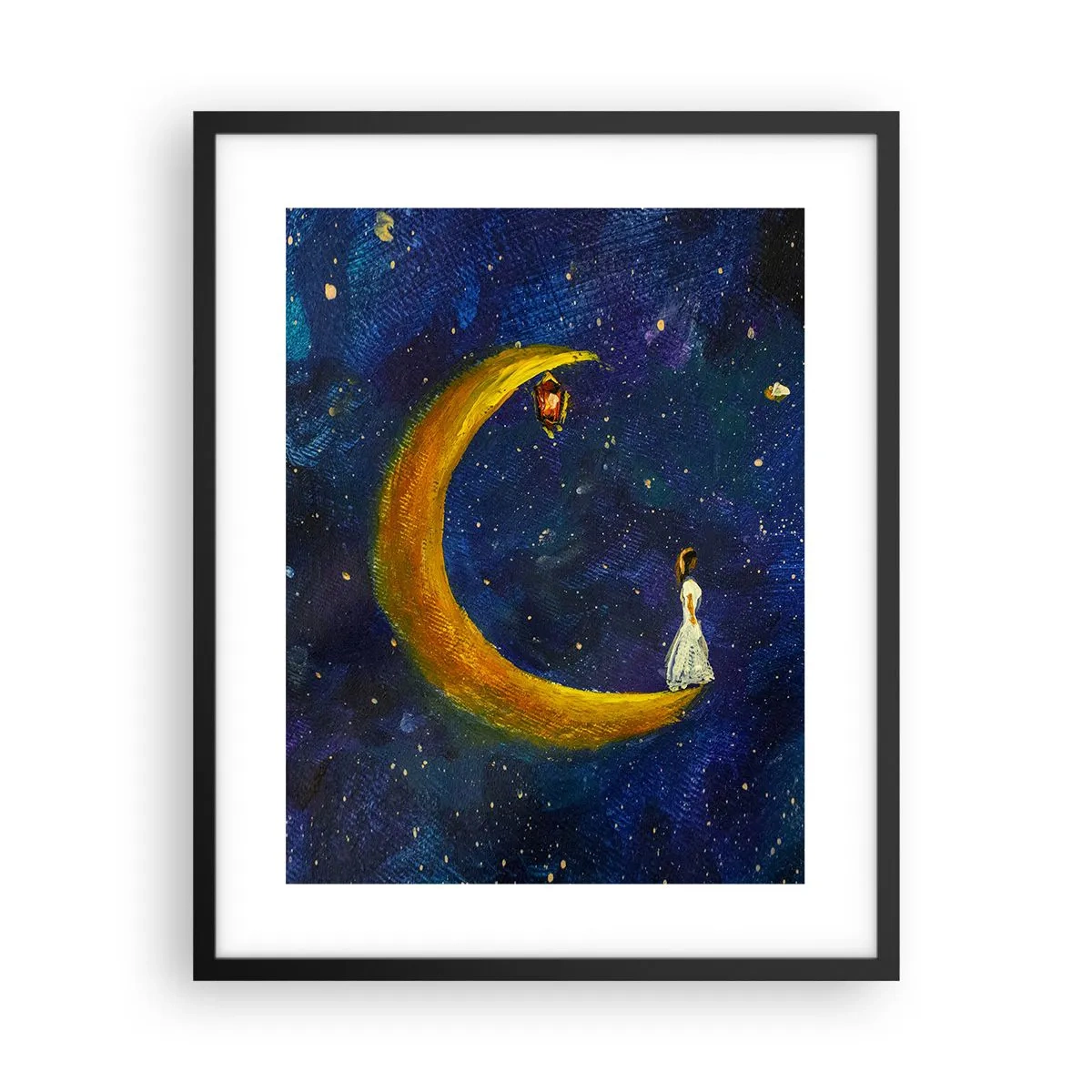 Plakat i sort ramme - Kald på verden - 40x50 cm