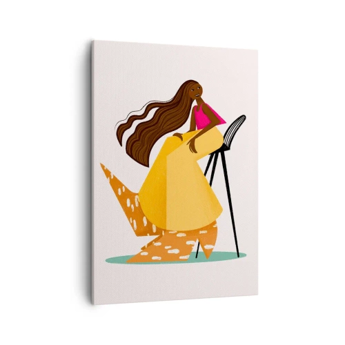 Lærredstryk - Billede på lærred - Mode er også sjovt - 50x70 cm