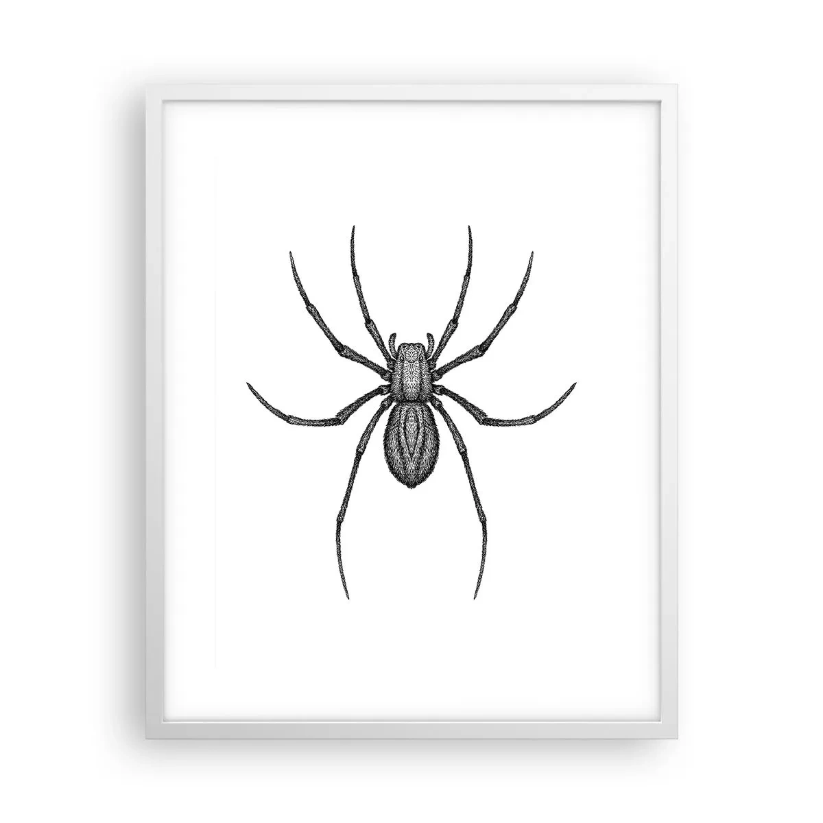 Plakat i hvid ramme - Foruroligende præcision - 40x50 cm