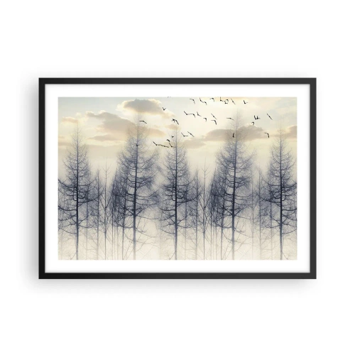 Plakat i sort ramme - Skovånder - 70x50 cm