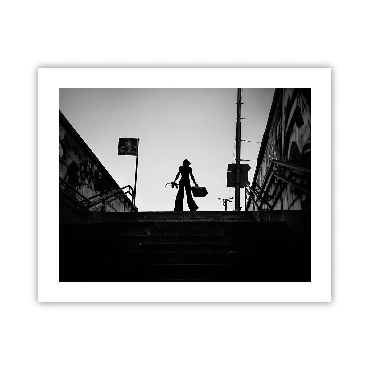 Plakat - Vandring i byen - 50x40 cm