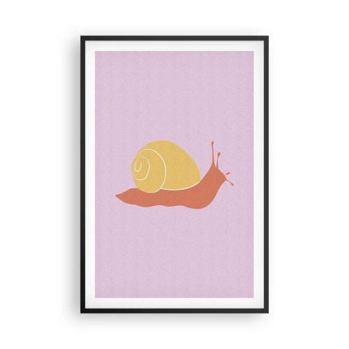 Plakat i sort ramme - Der er ingen hastværk - 61x91 cm