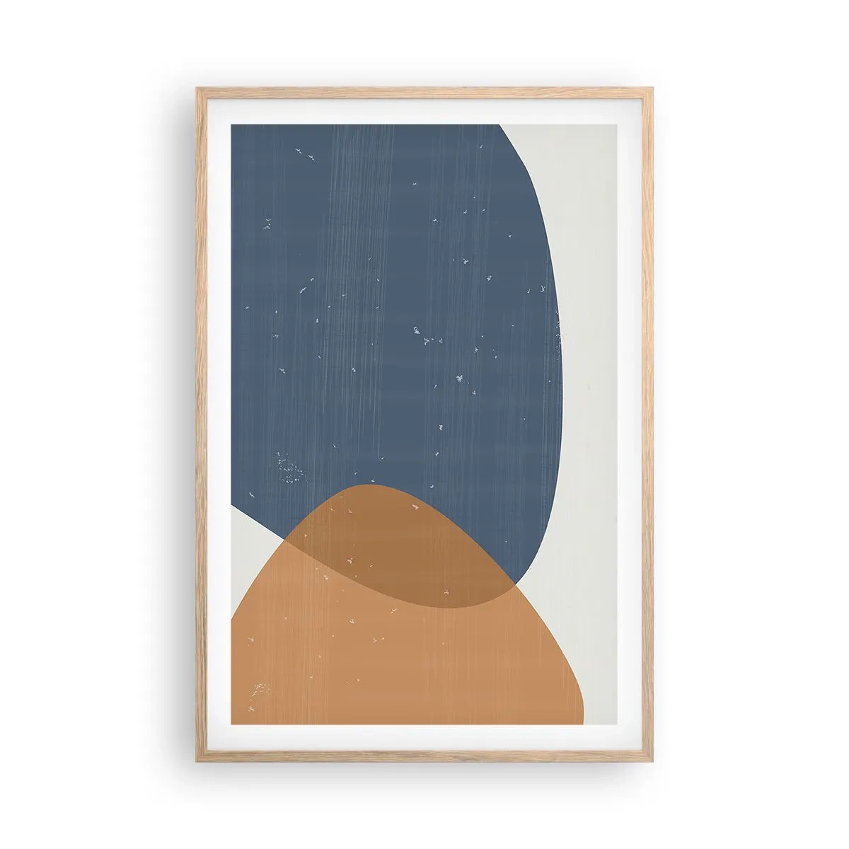 Plakat i ramme af lyst egetræ - Ovaler og påvirkninger - 61x91 cm