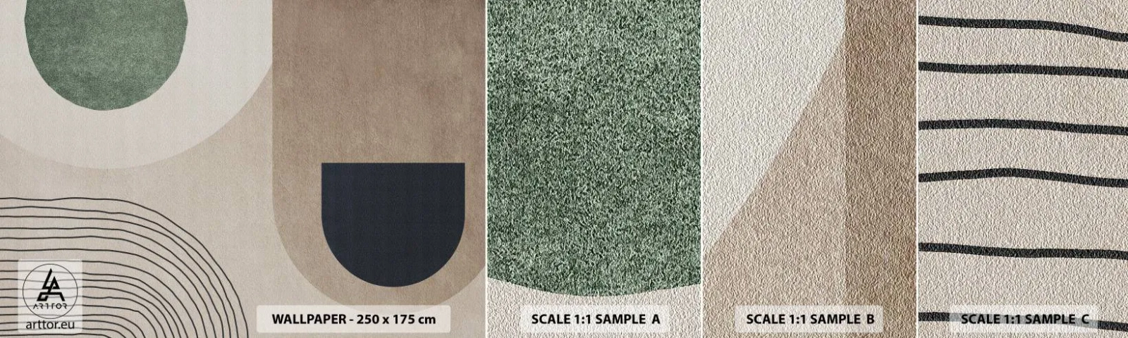 Fototapet Prøve Standard Eco - Blidheden i en oval - Minimalisme, Stykke, Abstraktion - 100x30 cm